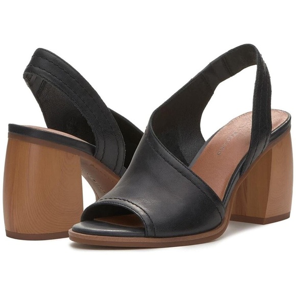 Lucky Brand Block Heel Slingback Sandals Xilna Size US 9.5M - Picture 1 of 9